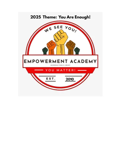 logo for the Empowerment Academy featuring powerfists