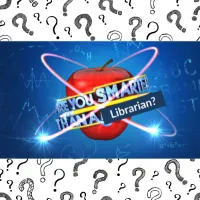 Are you smarter than a 5th grader logo but 5th grader is crossed out and it says librarian