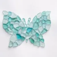 butterfly made of seaglass