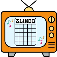 a tv with a bingo board on it