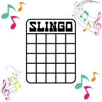 bingo board with music notes