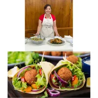 Naela and a Falafel Wrap