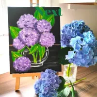 example of hydrangea painting