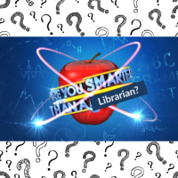 Are you smarter than a 5th grader logo but 5th grader is crossed out and it says librarian