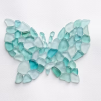 butterfly made of seaglass