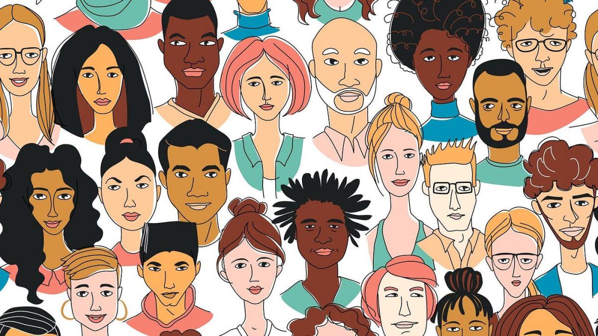 Diverse group of people.